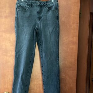 **Tall** Hi-Rise Straight-Leg Black Jeans